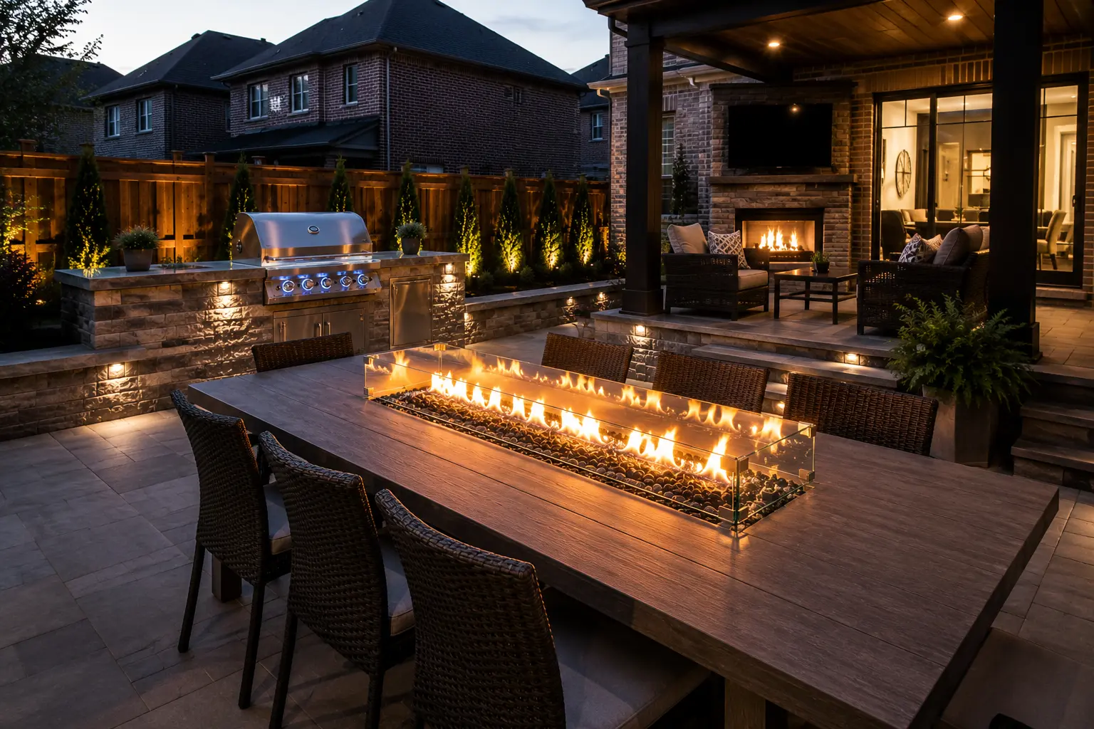 Stone Outdoor Fireplace King City